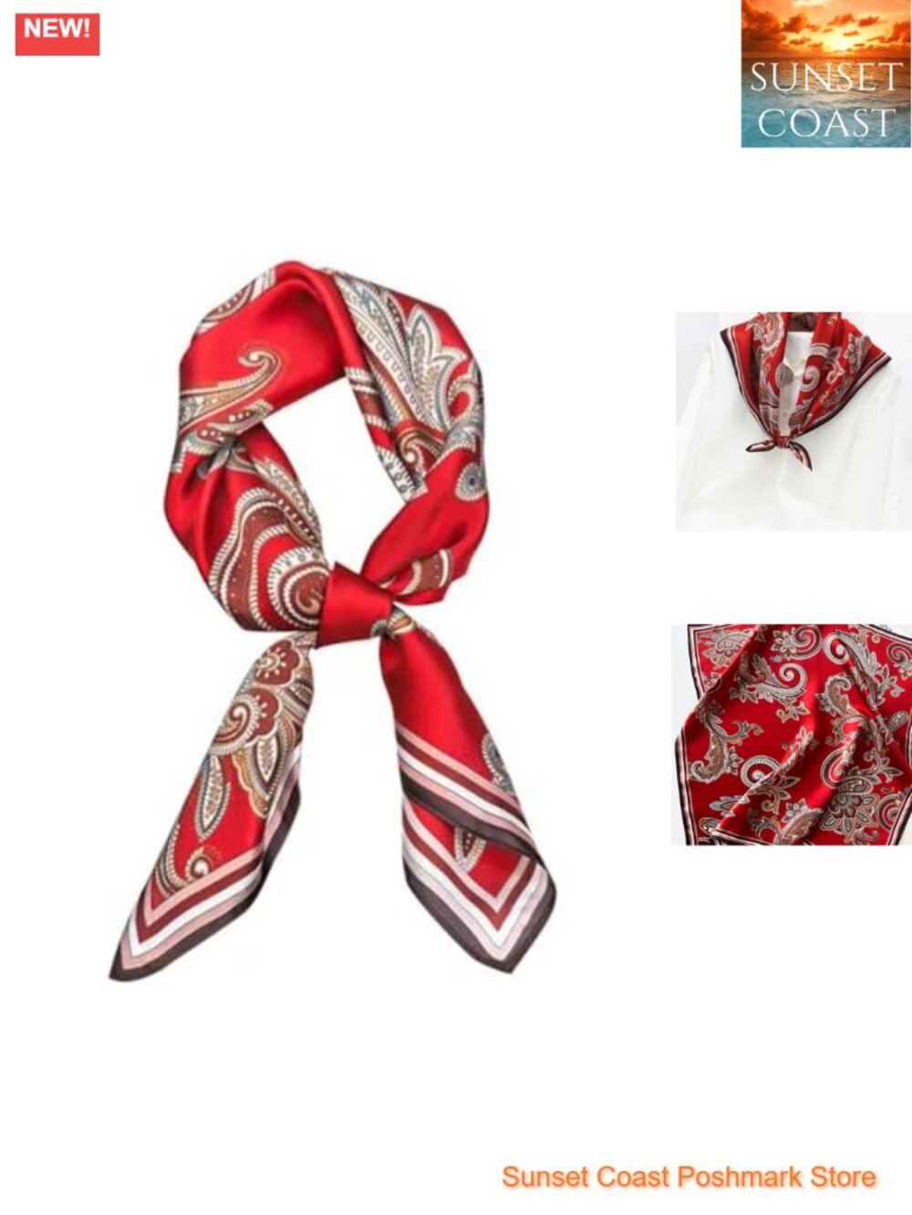100% Mulberry Silk Square Scarf 25.6" Hair Headscarf Neck Wrap